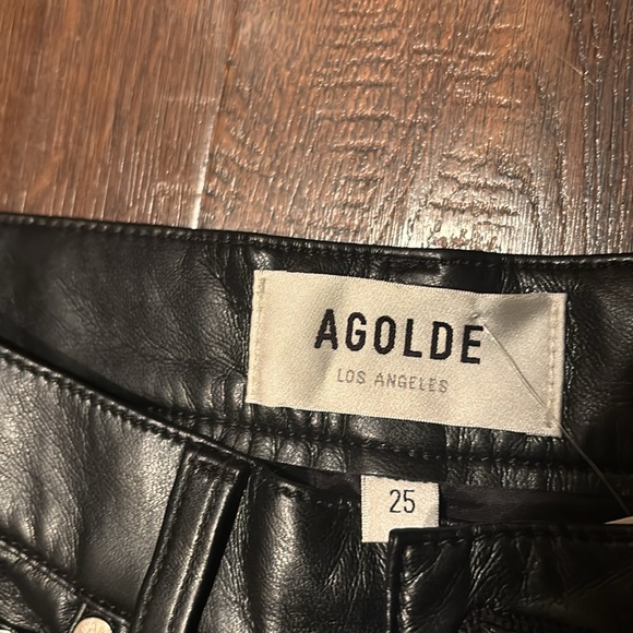 AGOLDE Recycled Leather 90s Pinch Waist Pants - Picture 7 of 7